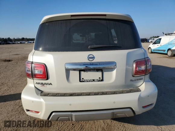 2018 Nissan Armada Platinum with VIN JN8AY2NF8J9331111, listed as a Copart auction lot 47265315 with 121,008 mi miles and Salvage Title. Bid and sale history available at carsss.com. Image 6.