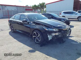 2019 Honda Accord Sedan Sport 1.5T with VIN 1HGCV1F34KA072372, listed as a IAAI auction lot 41433207 with 47,002 mi miles. Bid and sale history available at carsss.com. Image 1.