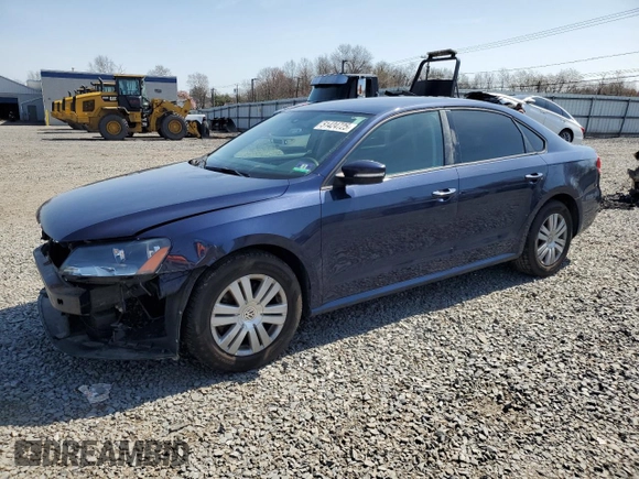 2013 Volkswagen Passat S with VIN 1VWAP7A3XDC003555, listed as a Copart auction lot 51424725 with 173,111 mi miles and Salvage Title. Bid and sale history available at carsss.com. Image 1.