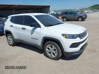 2024 Jeep Compass Sport with VIN 3C4NJDANXRT166403, listed as a IAAI auction lot 42248305 with 20,907 mi miles and . Bid and sale history available at DreamBid. Image 1.