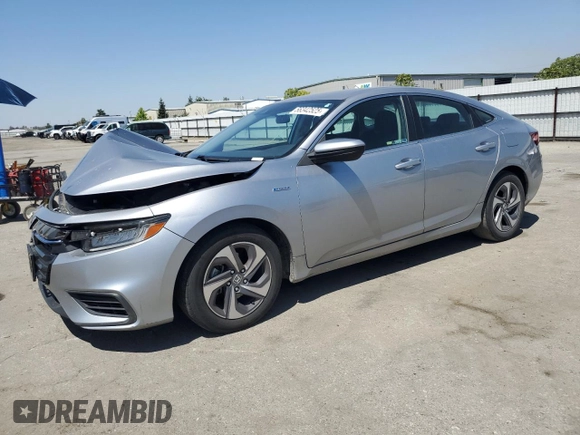 2019 Honda Insight LX z VIN 19XZE4F15KE021890, wystawiony jako Copart lot #56342525 z przebiegiem Nie podano mil oraz Szkoda całkowita • Salvage title. Historia ofert i sprzedaży dostępna na DreamBid. Obrazek 1.