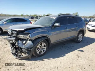 2021 Volkswagen Atlas S z VIN 1V2AP2CA4MC501931, wystawiony jako Copart lot #53485375 z przebiegiem Nie podano mil oraz Szkoda całkowita • Salvage title. Historia ofert i sprzedaży dostępna na DreamBid. Obrazek 1.