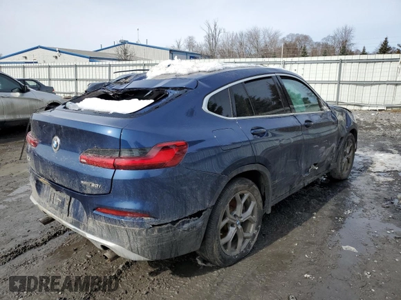 2020 BMW X4 xDrive30i with VIN 5UX2V1C02LLZ32858, listed as a Copart auction lot 42176563 with 0 mi miles. Bid and sale history available at carsss.com. Image 3.