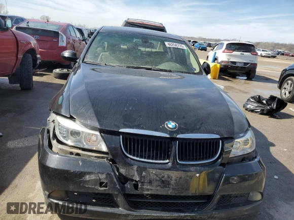 2007 BMW 3 Series 328i with VIN WBAVA37557NL12699, listed as a Copart auction lot 46258735 with 173,338 mi miles and Salvage title. Bid and sale history available at DreamBid. Image 5.