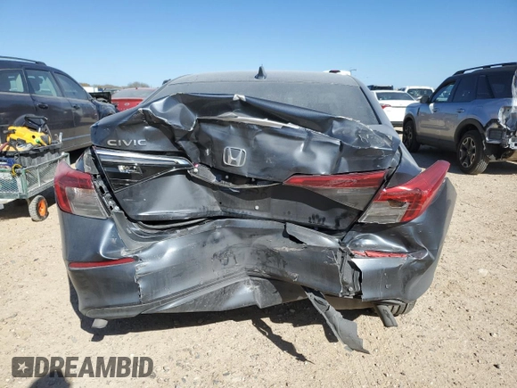 2024 Honda Civic Sedan EX with VIN 2HGFE1F74RH335598, listed as a Copart auction lot 48547325 with 0 mi miles and Salvage Title. Bid and sale history available at carsss.com. Image 6.