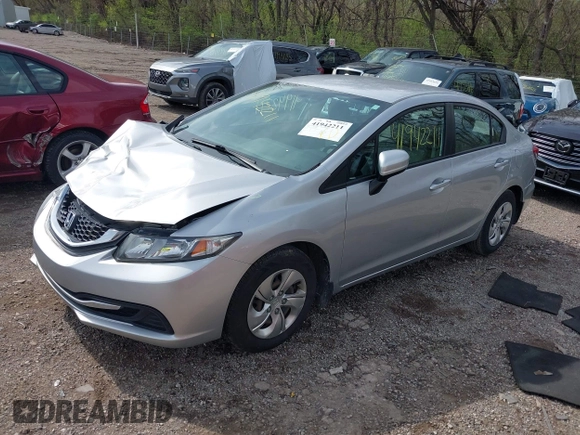 2014 Honda Civic Sedan LX with VIN 19XFB2F59EE010303, listed as a IAAI auction lot 41942211 with 118,530 mi miles. Bid and sale history available at carsss.com. Image 17.