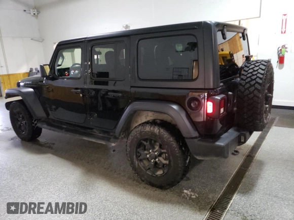 2022 Jeep Wrangler Unlimited Sport with VIN 1C4HJXDN1NW131568, listed as a Copart auction lot 46067685 with 45,609 mi miles and Clean Title. Bid and sale history available at DreamBid. Image 2.