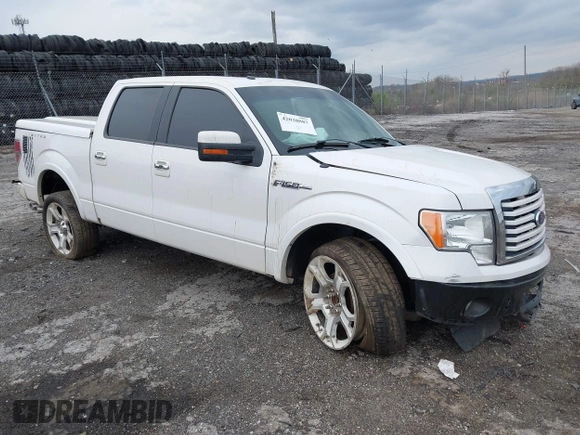 2011 Ford F-150 Lariat with VIN 1FTFW1E63BFB80098, listed as a IAAI auction lot 42038087 with 243,992 mi miles. Bid and sale history available at carsss.com. Image 1.