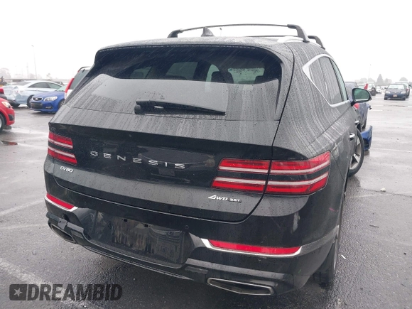 2022 Genesis GV80 Advanced Plus with VIN KMUHCESCXNU078815, listed as a IAAI auction lot 41558532 with 35,424 mi miles and . Bid and sale history available at DreamBid. Image 4.