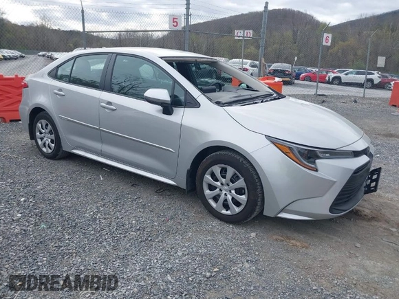 2024 Toyota Corolla LE with VIN 5YFB4MDE8RP191325, listed as a IAAI auction lot 41957143 with 4,943 mi miles. Bid and sale history available at carsss.com. Image 1.