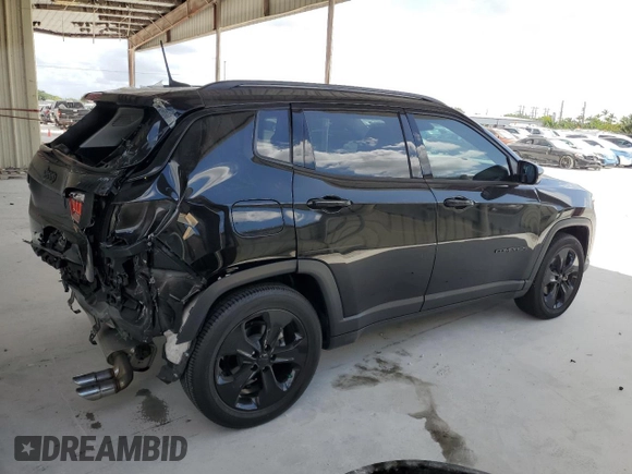 2021 Jeep Compass Latitude with VIN 3C4NJCBB1MT570942, listed as a Copart auction lot 55272855 with 17,307 mi miles and Salvage title. Bid and sale history available at DreamBid. Image 3.