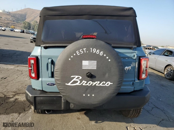 2023 Ford Bronco with VIN 1FMEE5BP8PLB50490, listed as a Copart auction lot 83254834 with 0 mi miles and Salvage Title. Bid and sale history available at carsss.com. Image 6.