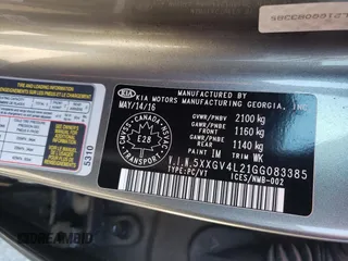 2016 Kia Optima SXL Turbo with VIN 5XXGV4L21GG083385, listed as a Copart auction lot 53548285 with 73,096 mi miles and Salvage title. Bid and sale history available at DreamBid. Image 12.