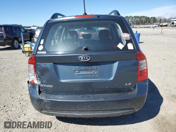 2009 Kia Rondo LX with VIN KNAFG528297271925, listed as a Copart auction lot 46342845 with 128,002 mi miles and Salvage Title. Bid and sale history available at carsss.com. Image 6.