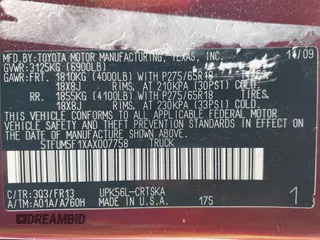 2010 Toyota Tundra 4WD Truck with VIN 5TFUM5F1XAX007758, listed as a IAAI auction lot 41545602 with 441,934 mi miles. Bid and sale history available at carsss.com. Image 9.