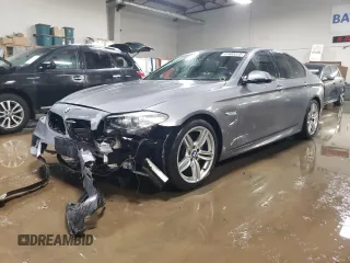 2014 BMW 5 Series 535i with VIN WBA5B1C52ED476681, listed as a Copart auction lot 47483375 with 136,611 mi miles and Salvage Title. Bid and sale history available at carsss.com. Image 1.