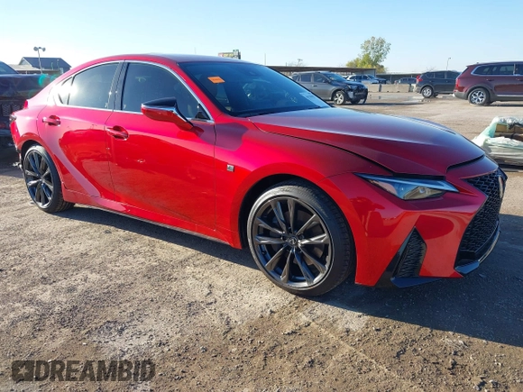 2024 Lexus IS 350 F Sport z VIN JTHBZ1B24R5080548, wystawiony jako IAAI lot #41143943 z przebiegiem 667 mil mil oraz . Historia ofert i sprzedaży dostępna na DreamBid. Obrazek 1.