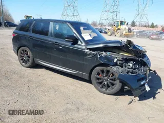 2016 Land Rover Range Rover Sport V6 HSE with VIN SALWR2PFXGA118320, listed as a IAAI auction lot 41771753 with 119,213 mi miles. Bid and sale history available at carsss.com. Image 1.