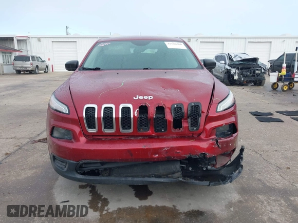 2016 Jeep Cherokee Sport with VIN 1C4PJLAB6GW136136, listed as a IAAI auction lot 41108560 with 97,982 mi miles. Bid and sale history available at carsss.com. Image 13.
