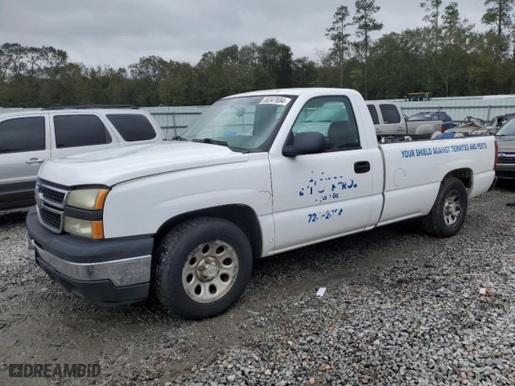 2007 Chevrolet Silverado 1500 Classic Work Truck with VIN 3GCEC14X07G252606, listed as a Copart auction lot 80347694 with 231,472 mi miles and Salvage Title. Bid and sale history available at carsss.com. Image 1.