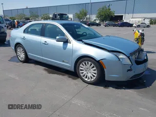 2010 Mercury Milan Hybrid with VIN 3MEDM0L35AR641477, listed as a IAAI auction lot 42443628 with 102,890 mi miles and . Bid and sale history available at DreamBid. Image 1.