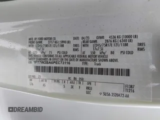 2023 Ford F-250 XL с VIN 1FT7W2BA6PEC73116, выставлен на аукционе IAAI как лот 42595189 с пробегом 15 778 миль миль и . История ставок и продаж доступна на DreamBid. Изображение 9.