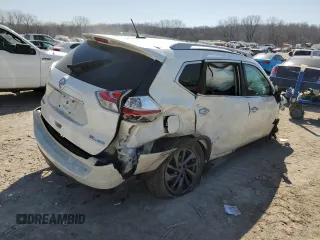 2016 Nissan Rogue SL with VIN 5N1AT2MV7GC853349, listed as a Copart auction lot 48502135 with Not Provided miles and Salvage Title. Bid and sale history available at DreamBid. Image 3.