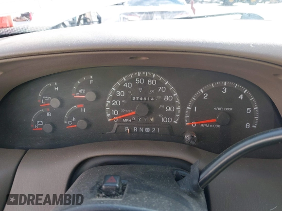 1997 Ford F-150 XL with VIN 1FTEX18L6VKC06859, listed as a IAAI auction lot 41592418 with 274,814 mi miles. Bid and sale history available at carsss.com. Image 7.