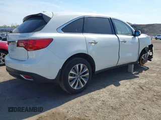 2016 Acura MDX w/Tech with VIN 5FRYD3H46GB007383, listed as a IAAI auction lot 42101738 with 150,207 mi miles. Bid and sale history available at carsss.com. Image 4.