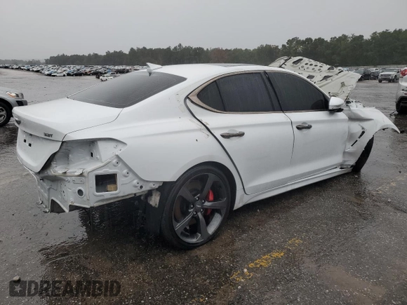 2019 Genesis G70 3.3T Advanced with VIN KMTG34LE7KU012339, listed as a Copart auction lot 83612344 with 0 mi miles and Clean Title. Bid and sale history available at carsss.com. Image 3.