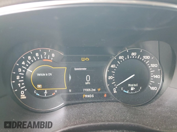 2017 Lincoln MKC Reserve with VIN 5LMCJ3C99HUL14684, listed as a Copart auction lot 58817385 with 77,005 mi miles and Salvage title. Bid and sale history available at DreamBid. Image 9.