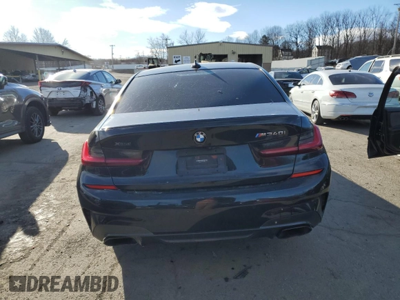 2022 BMW 3 Series M340i xDrive with VIN 3MW5U9J02N8C24006, listed as a Copart auction lot 87841145 with 0 mi miles and Salvage Title. Bid and sale history available at carsss.com. Image 6.