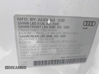 2021 Audi Q3 S line Premium Plus with VIN WA1EECF31M1063905, listed as a IAAI auction lot 41588919 with 31,739 mi miles and . Bid and sale history available at DreamBid. Image 7.