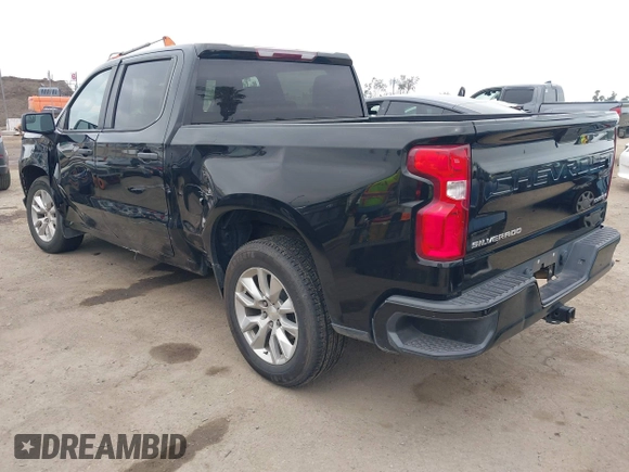 2021 Chevrolet Silverado 1500 Custom with VIN 1GCPWBEK7MZ150417, listed as a IAAI auction lot 41901976 with 121,570 mi miles and . Bid and sale history available at DreamBid. Image 3.