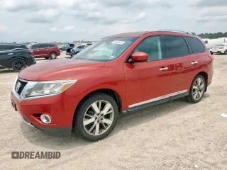 2014 Nissan Pathfinder Platinum z VIN 5N1AR2MN9EC703013, wystawiony jako Copart lot #59921125 z przebiegiem 159 869 mil mil oraz Czysty tytuł • Clean title. Historia ofert i sprzedaży dostępna na DreamBid. Obrazek 1.