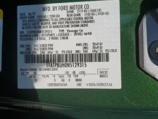2022 Ford Mustang EcoBoost with VIN 1FATP8UH0N5129315, listed as a Copart auction lot 65189804 with 51,337 mi miles and Non Repairable. Bid and sale history available at carsss.com. Image 12.