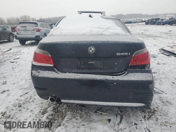 2005 BMW 5 Series 545i with VIN WBANB33535CN67413, listed as a Copart auction lot 85008444 with 172,715 mi miles and Clean Title. Bid and sale history available at carsss.com. Image 6.