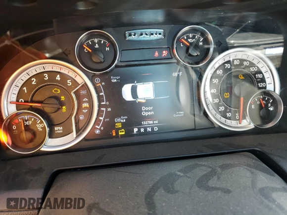 2018 Ram 2500 Laramie with VIN 3C6UR5NL6JG213577, listed as a Copart auction lot 87033854 with 133,786 mi miles and Salvage Title. Bid and sale history available at carsss.com. Image 9.