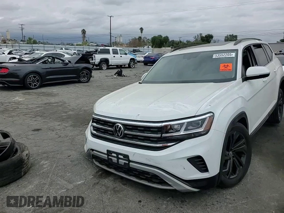 2022 Volkswagen Atlas SE with VIN 1V2JR2CA6NC544260, listed as a Copart auction lot 53552205 with 29,991 mi miles and Salvage title. Bid and sale history available at DreamBid. Image 12.