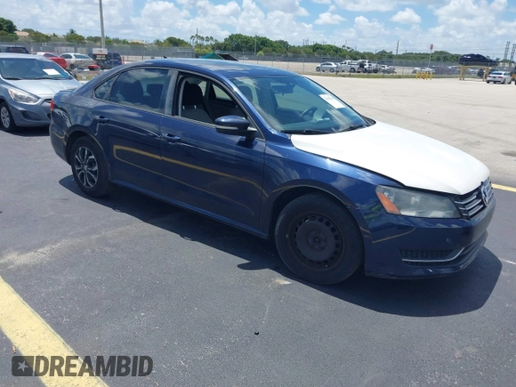 2014 Volkswagen Passat S with VIN 1VWAP7A30EC025369, listed as a IAAI auction lot 42525534 with 169,000 mi miles and . Bid and sale history available at DreamBid. Image 1.