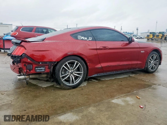 2017 Ford Mustang GT with VIN 1FA6P8CF9H5263452, listed as a Copart auction lot 55241845 with 31,650 mi miles and Salvage title. Bid and sale history available at DreamBid. Image 3.