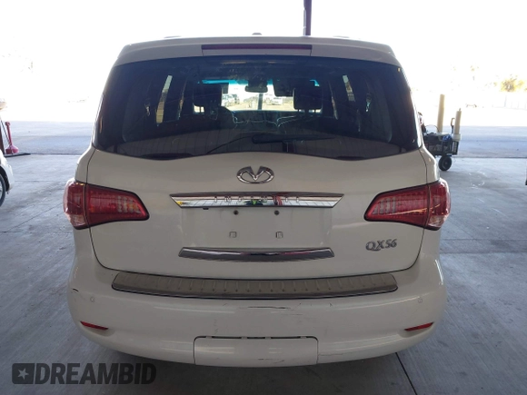 2012 Infiniti QX56 8-passenger with VIN JN8AZ2ND0C9715396, listed as a IAAI auction lot 41267602 with 206,630 mi miles and . Bid and sale history available at DreamBid. Image 17.