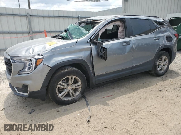 2023 GMC Terrain SLE с VIN 3GKALMEGXPL125985, выставлен на аукционе Copart как лот 57793895 с пробегом 49 669 миль миль и На запчасти • Non repairable. История ставок и продаж доступна на DreamBid. Изображение 1.