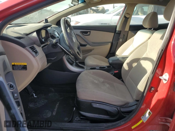 2014 Hyundai Elantra SE z VIN KMHDH4AE6EU145552, wystawiony jako Copart lot #56427085 z przebiegiem 74 753 mil mil oraz Szkoda całkowita • Salvage title. Historia ofert i sprzedaży dostępna na DreamBid. Obrazek 7.