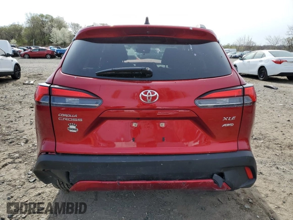 2025 Toyota Corolla Cross XLE с VIN 7MUDAABGXSV121641, выставлен на аукционе Copart как лот 51283055 с пробегом 8 831 миль миль и Списание • Salvage title. История ставок и продаж доступна на DreamBid. Изображение 6.