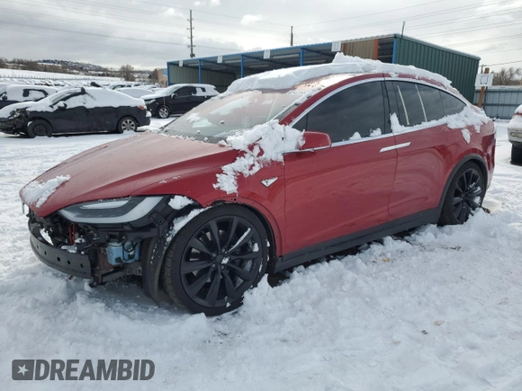 2016 Tesla Model X 70D with VIN 5YJXCAE23GF004772, listed as a Copart auction lot 45426655 with 77,453 mi miles and Salvage Title. Bid and sale history available at DreamBid. Image 1.