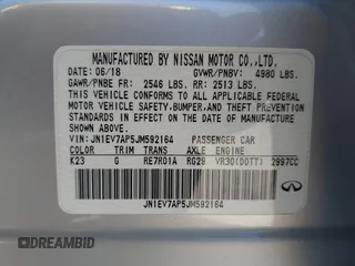 2018 Infiniti Q50 Luxe z VIN JN1EV7AP5JM592164, wystawiony jako IAAI lot #42237910 z przebiegiem 39 553 mil mil oraz . Historia ofert i sprzedaży dostępna na DreamBid. Obrazek 9.