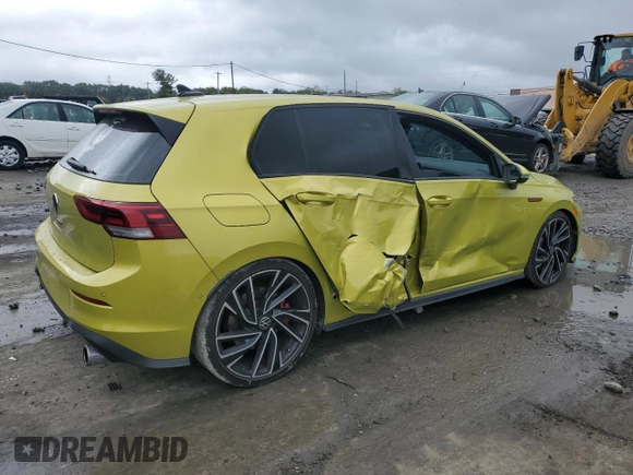 2022 Volkswagen GTI Autobahn with VIN WVW587CD8NW122535, listed as a Copart auction lot 73020804 with 27,341 mi miles and Salvage Title. Bid and sale history available at DreamBid. Image 3.
