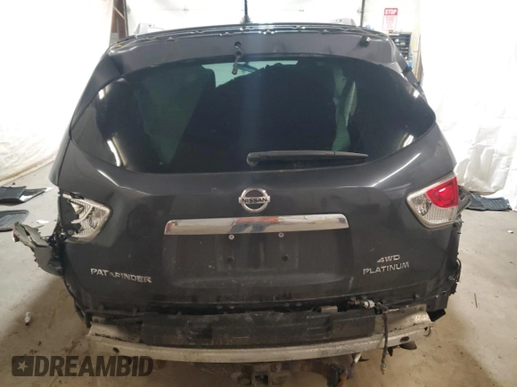 2014 Nissan Pathfinder S with VIN 5N1AR2MM8EC716889, listed as a Copart auction lot 59031105 with Not provided miles and Salvage title. Bid and sale history available at DreamBid. Image 6.