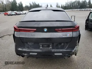 2024 BMW X6 M with VIN 5YM23ET08R9V15689, listed as a Copart auction lot 86357404 with 9,847 mi miles and Salvage Title. Bid and sale history available at carsss.com. Image 6.